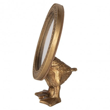 Fotolijst met Eendenvoetjes – Goudkleurig Rond – Elegante en Speelse Stijl