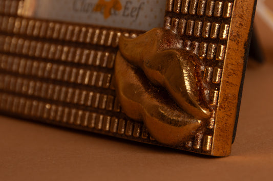 Fotolijst 10x15 cm – Goudkleurig – Kunststof en Glas – Fotokader met Lippen