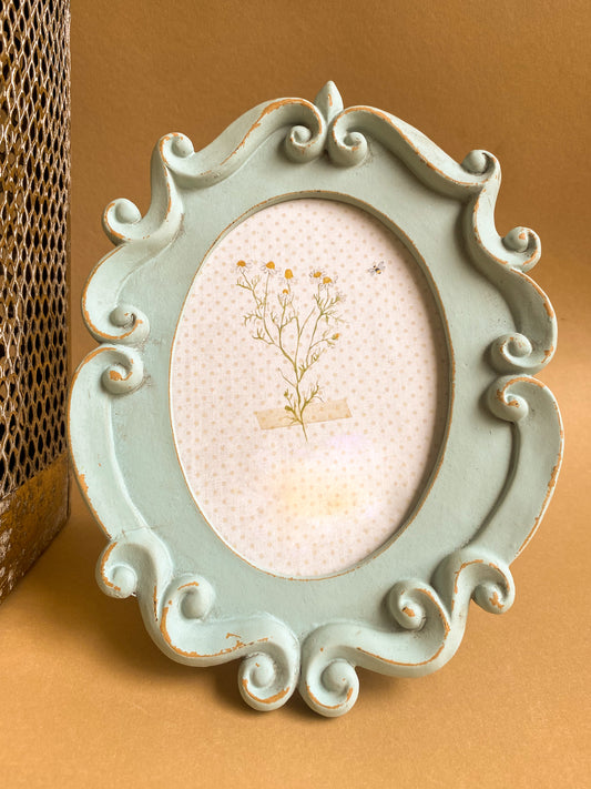 Houten Baroc Blauwe Fotolijst – Stijlvolle Eyecatcher voor Jouw Mooiste Herinneringen