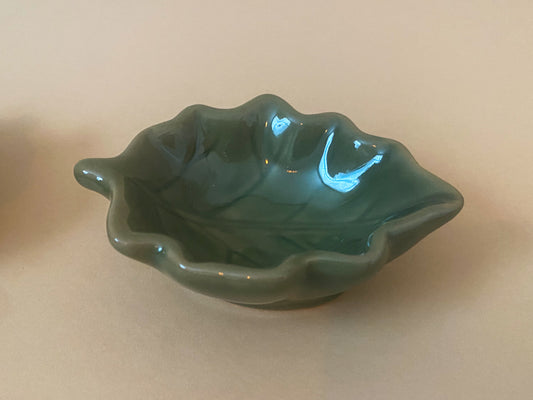 Setje van 4 Stijlvolle en Natuurlijke Kleine Schaaltjes in de Vorm van een Blad