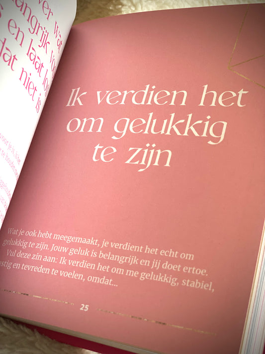 Boekje van Geluk, Blader, Adem, Voel, Glimlach.