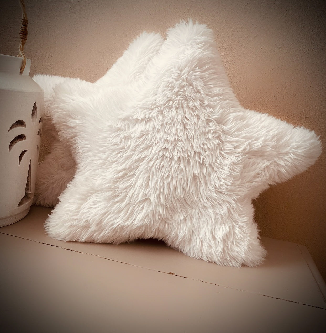 Set van 2 Fluffy Kussens Star Vibes Only