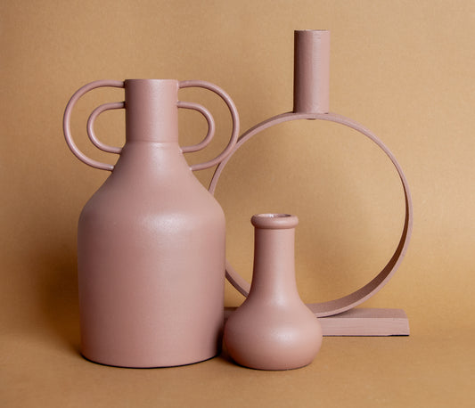 Set van 3 Kandelaren – Zacht Roze - Stijlvol en Sfeervol