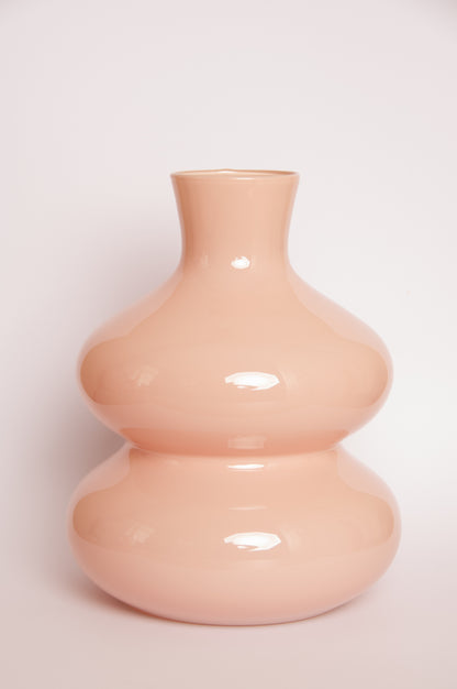 Glazen Roze Vaas – Subtiele Elegantie en Moderne Flair