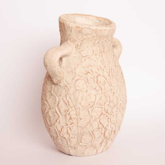 Vaas van Aardewerk met Oor – Tijdloze Ambachtelijkheid