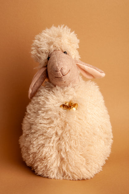 Beige Deurstopper Schaap – Schattige en Functionele Decoratie