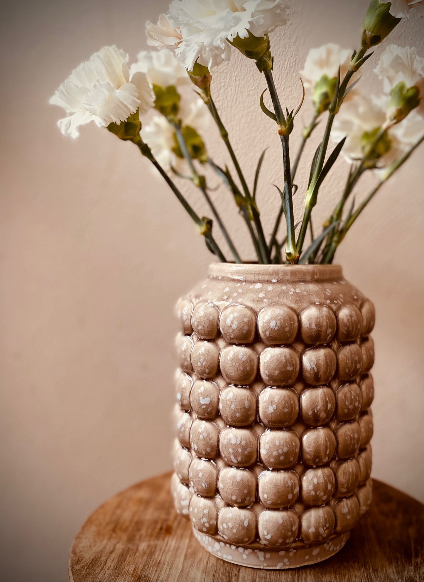 Handgemaakte Vaas met Bubbels – Unieke en Ambachtelijke Sierlijkheid - Keramiek