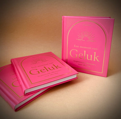 Boekje van Geluk, Blader, Adem, Voel, Glimlach.