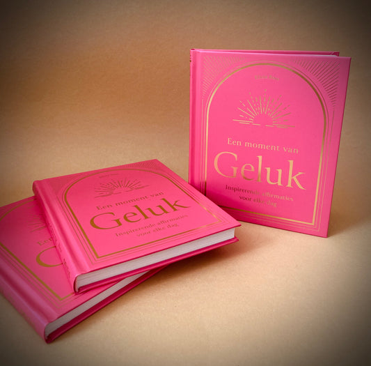Boekje van Geluk, Blader, Adem, Voel, Glimlach.
