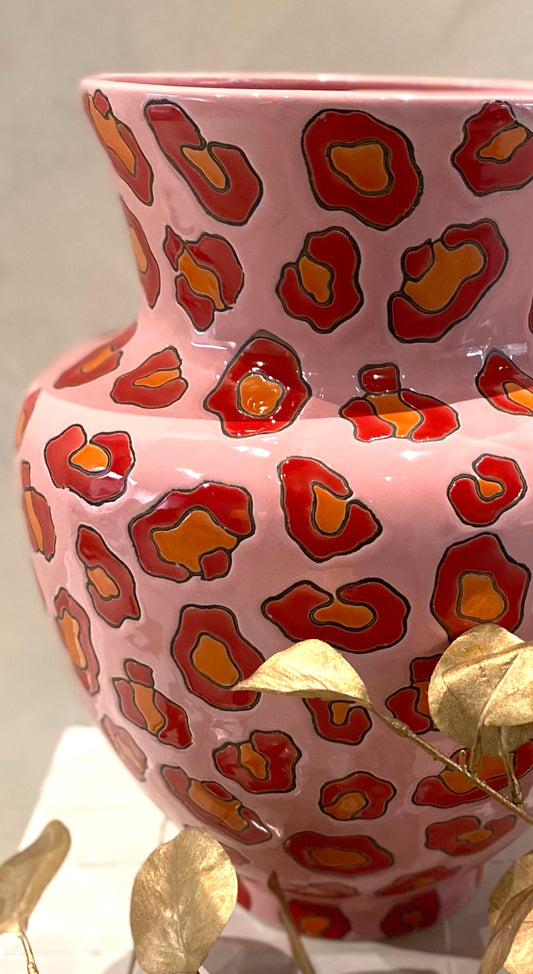 Robuuste Cheeta Vaas – Stoer, Elegant en Uniek